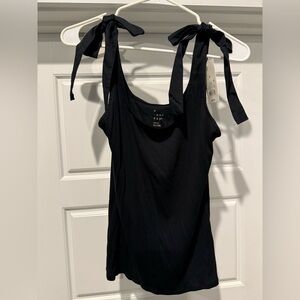 a new day Black Tie-Strap Camisole